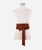 Soft Wide Belt for Women Suede Waist Seal Flannelette Tie Sweater Dress Coat Windbreaker Decorative Knot Girdle G220301