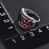 Hutang Silver Garnet Ring 925 Jewelry Gemstone 55ct Red Garnet Pomegranate Rings for Women039s Fine Jewelry Gift for Christm3779394