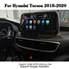 Android10.0 RAM 4G ROM 64G Bil DVD-spelare Stereo Radio Navigering 9Inch Touch Screen för Hyundai Tucson 2018-2020 WiFi Audio GPS Reversering Spårfunktion Multimedia