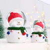 الصمام الكريستال الكرة الديكور عيد الميلاد سانتا كلوز ثلج الأطفال هدية عيد الميلاد الراتنج كرات زجاج مضيئة XD24781