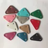 Multicolor Triangle Diy Jewelry Hair Accessories with Stamp Metal Leather Triangle Letter Diy Making Accessories Wholesale