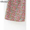 KlkxMyt Ins Blogger Floral Print Puff Sleeve Seksowna Letnia Sukienka Kobiety Vestidos de Fiesta Noche Party Mini 210527