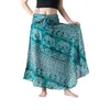 Gonne Elegante 2022 Beach Ethnic Women Floral Halter Skirt Long Hippie Bohemian Gypsy Boho Vita elastica Due Wear Large Skirt # 0318