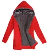 Ekouaer Women's Thicken Winter Coats Fur Lining Warmer Hoodie Ladies Coat Outerwear Jacket 201028