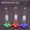 Punta al quarzo ultra-economica da 10 mm 14 mm 18 mm 19 mm per kit Mini NC con clip Keck in plastica gratuite Chiodo Banger al quarzo per tubi di vetro per bruciatori a nafta