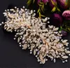 Perle da sposa da sposa di lussuoso perle da sposa a fascia oro corona corona cristallo rinestone orecchini a banda per capelli set di gioielli per capelli bling bling ac3797079