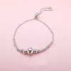 Stringa regolata in argento sterling 925 di braccialetto per perline adatto per gioielli in stile Pandora europeo