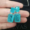 OEVAS 100 925 STERLING SILVER PARAIBA Tourmaline Gemstone Drop Earrings for Women Sparkling Engagement Party Fine Jewelry Gifts 21093414