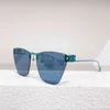 Designer-Sonnenbrillen mit unregelmäßigem Buchstabenmuster aus Metall für Herren und Damen mit kleinem Gesicht des gleichen Typs B0111