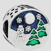 Snow Man Charm 100% Real 925 Sterling Silver Christmas Charms Fit Original Bransoletka DIY Jewelry