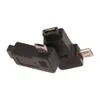 USB Connector Adapters Black 90 Degree Right Angle Micro USB Male To Micro Female Plug Adapter Converter
