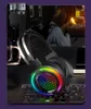 Hollow Headphones subwoofer 7.1G wired hive headset G12 copper hole USB e-sports Microphone headphone Breathing RGB Light For PC Gamer