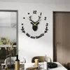 Horloges murales Meisd grande montre bricolage miroir autocollants horloge quartz silencieux salon décor à la maison