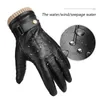 OZERO Winter Outdoor Sports Waterproof Ski Hiking Cycling Cold proof Genuine Goatskin Motorcycle Gloves