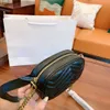 mode luxe noir taille sacs marque bandoulière chaîne changement sac femmes porte-monnaie avec lettre d'or paillettes zig zag motif GC21021101