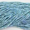 Natural Genuine Dominicano Azul Larimar Mão Solta Gemstone Faceted Pequeno Rondelle Beads 15.5 "05353