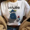 Totoro Kawaii Śmieszne Cartoon T Shirt Kobiety Studio Ghibli Cute Anime T-Shirt Harajuku Ullzang Graficzny Tshirt 90. Top Tees Kobieta Y0629