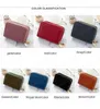 Card & ID Holders Women's Short Simple Solid Color Multi Card Large Capacity Zipper Student Change Bag Women