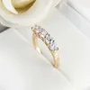 MxGxFam Small CZ Rings For Women Lovely Jewelry 18 k yellow Gold-color AAA+ Cubic Zircon X0715