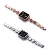 Cinturini in metallo con diamanti per orologio Apple 7 45mm 41mm 6 5 4 SE 44mm 40mm iwatch 3 2 42mm 38mm quadrifoglio Cinturino cinturino di design di lusso