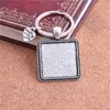 PULCHRITUDE 5 teile/los Metall Schlüsselbund Runde Cabochon Einstellung DIY Vintage Handgemachte Schlüssel Ketten für Schmuck Machen Y1001 H1126