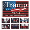 DHL 19 Style 2024 Trump Biden vlag 90*150cm Amerikaanse presidentsverkiezingen Polyester Pongee Materiaal Trump 2024 Vlaggen Banners