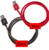 Jeans Typ C Kabel Micro USB Snabb Laddning 2.4a Snabb Synkronisering Data Flätad Kabel för Android-telefoner 3FT 6FT