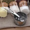 5pcs/Set Measuring Spoons Stainless Steel Spoon Scale Coffee Powder Scoop Durable Kitchen Baking Tools bilancia da cucina 210615