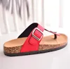 Summer Designer Vrouwen Flip Flops Slippers Antislip Mode Lederen Dia's Cork Bottom Sandals Metal Buckled Dames Casual Schoenen EU36-EU42