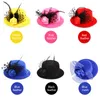 Hundkläder Multicolor Pet Hattar Ladies Cap Top För Små Medium Hundar Huvudbonader Klä upp Katt Cosplay Accessorries 25