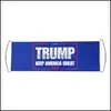 Festive Party Supplies Home & Garden Donald Hand Held Bumper 24X70Cm Keep America Great Flag Banner President Election Flags Vt0634 Drop Del