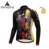 2024 Miloto Arty Bikers Team Winter Wielertrui Set Fietskleding Ademende Mannen Thermische Fleece Lange Mouw Fiets Bib broek B2