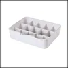 Stockage Ménage Organisation Maison Gardenstorage Ders 1/10/15 Grille Boîte De Sous-Vêtements En Plastique Réutilisable Avec Marque Placard Organisateur Der Pour S