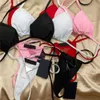 Prd01 Sexiga thongs baddräkt Bikini Set Women Hardware Badkläder Mix 4 Colors Bath Suit Fast Ship Bathing Suits Pad Tags4285752