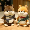 Shiba Inu Doll Söt Mjuk Down Bomull Plush Toy Stray Dog Dolls Ductile Sömn Kudde Barnleksaker Pojke och Tjej Birthday Gift Bed Sofa Dekoration