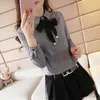 Designs Women Peter Pan Collar Plaided Blusas Long Sleeve Chiffon Blouses Shirts Lady Casual Spring Summer Style Tops xxxl