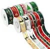 Semester Jul Grosgrain Ribbon Set för Xmas Presentförpackning Förpackning Hårbåge Clip Tillbehör Göra Crafting DIY
