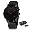 Wristwatches Bayan Kola Saati Lige Mens Kobiety Zegarki Prestiżowy Sport Ultra-Cienki Wrist Watch Męska Moda Data Data Gift Clock + Box