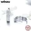 WOSTU KOREAN Mode 925 Sterling Silber Klare Zirkon Ohrstecker Für Frauen Hochzeit Engagement Ohrring Schmuck CQE560 210618