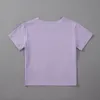 Kvinnors t-shirt harajuku Sun and Moon Graphic Crop Top Tshirt For Women rolig kortärmad t-shirt Kvinnor Casual överdimensionerad tryckt