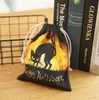 20*16cm/7.9*6.3inch Halloween Decoration Candy Bag Gift Wrap Pumpkin Witch Human Skeleton Ghost Canvas Cartoon Bags Drawstring Pocket Children Treat Party Supplies