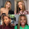 Lace Wigs LS HAIR P4/27 Short Bob Closure Wig Human Brazilian 4x4x1 T Part For Women Pre Plucked Remy