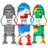 Pipes en verre en forme d'os de crâne en silicone coloré