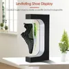 Home Magnetic Levitation Floating Shoe Display Stand 360 Degree Rotation Sneaker Shop LED Holds 220216