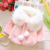 Style Baby Toddler Infant Girls Clothes Cute Fleece Fur Winter Warm Coat Capispalla Mantello Giacca Kids 211011