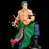 قطعة واحدة أنيمي الشكل GK Roronoa Zoro New World Classic Battle Battle Battory اليد يمكن تغيير 37 سم G0916