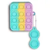 Rainbow Relive Stress Pop Fidget Toys Push It Bubble Étuis de protection pour Airpods Pro 1 2 Silicone de décompression 50pcs / lot