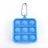 Fidget Simple Key Ring Sensory Poo-its Push Bubble Toy Schlüsselanhänger Squeeze Finger Fun Fruits Round Square Stress Relief Bubble Poppers hH31I1RG