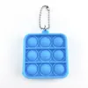 Fidget Simple Key Ring Sensory poo-its Push Bubble Toy Keychain Squeeze Finger Fun Fruits Round Square Stress Relief bubble Poppers hH31I1RG