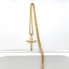 Jezus Crucifix hanger fijn geel 4 mm Italiaans touw heuphop ketting ketting 31inch 22k vast goud 18ct thai baht g/f8352464